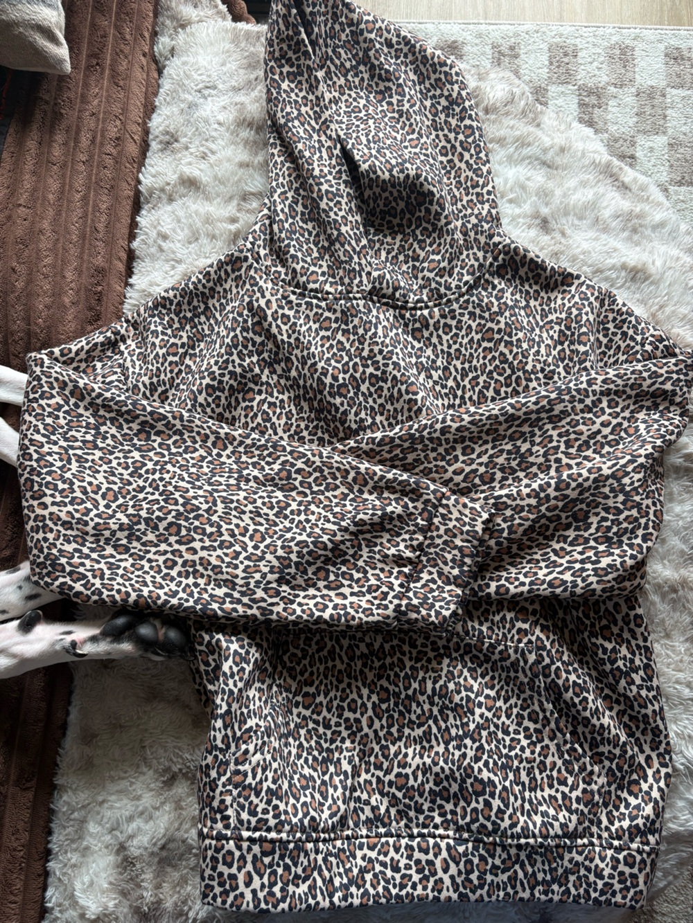 Leopard Print Women’s Sweater - Tan and Black